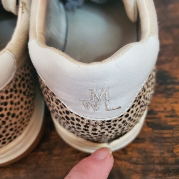 Madewell Court Sneakers Spotted Calf Hair Size 8 Sand Beige - Picture 13 of 16